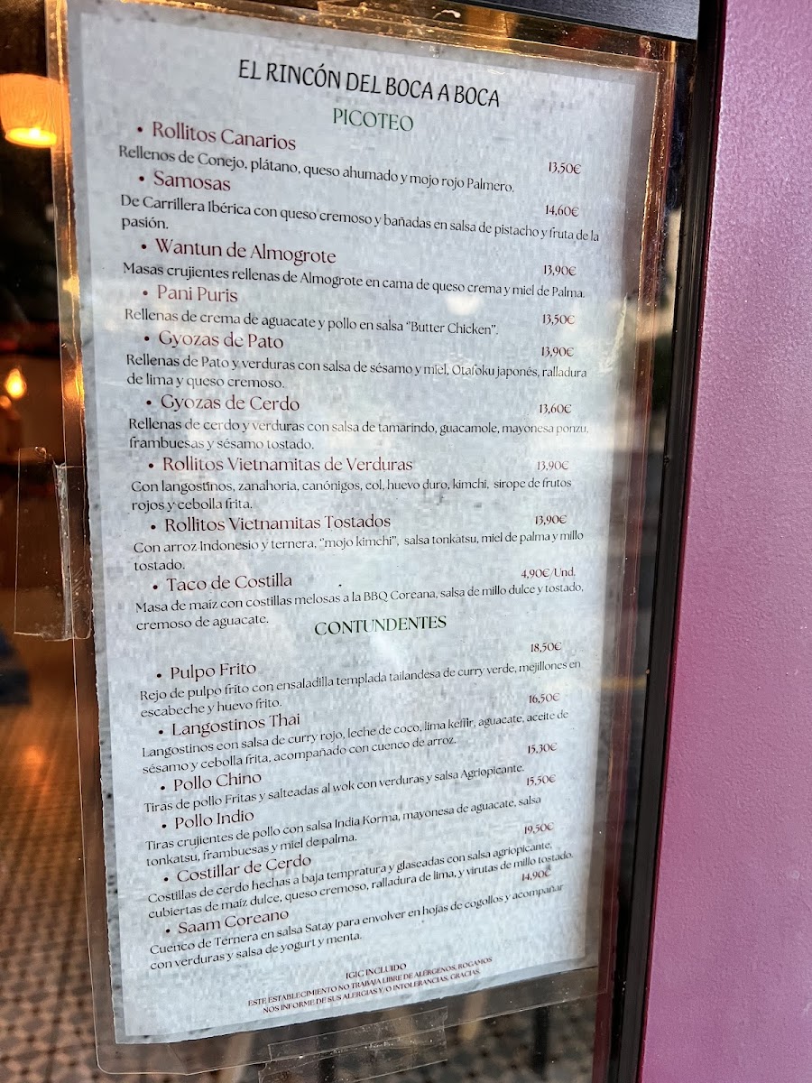 Menu El Rincon Del Boca A Boca-5