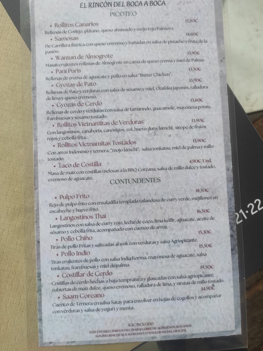 Menu El Rincon Del Boca A Boca-8